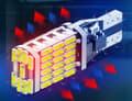 Miniatyrbild 6 av 7: LED-LAMPA W16W T15 RÖD POSITIONSSTOPP SMD