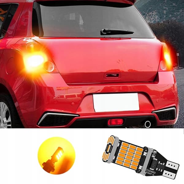 LED-pære W16W T15 orange blinklys