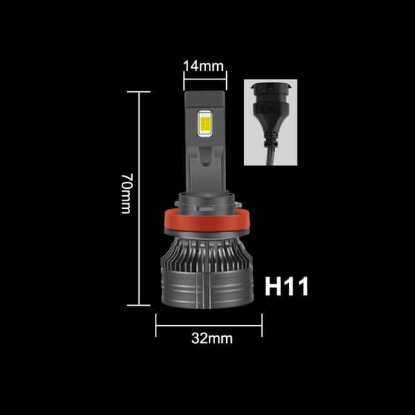 LED-PÆRER H11 XSTORM 120W 26000LM KRAFTFULD CANBUS