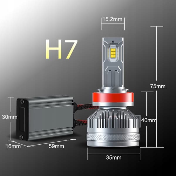 LED-LAMPOR H7 S13 200W 12V 24V 100% CAN 40000LM