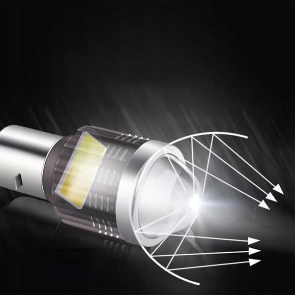 BA20D LED MOTORCYKELPÆRE 6000K LINSE