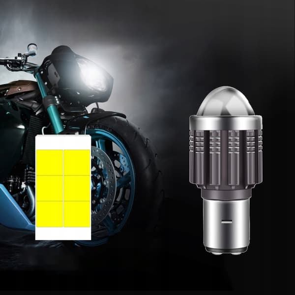 BA20D LED MOTORCYKELPÆRE 6000K LINSE