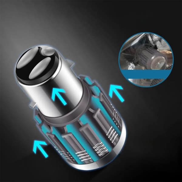 BA20D LED MOTORCYKELPÆRE 6000K LINSE