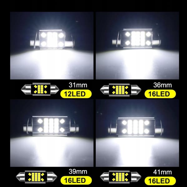 LED-PUTKIPALAT 31MM C3W C5W XSTORM 12SMD CANBUS