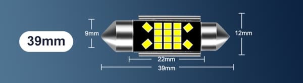 LED-RØRPÆRE 39MM C3W C5W XSTORM 16SMD CANBUS