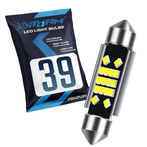 LED-RØRPÆRE 39MM C3W C5W XSTORM 16SMD CANBUS