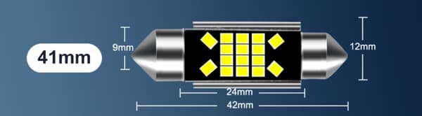 LED-RÖRGLOPP 41MM 42MM 16SMD C5W XSTORM CAN