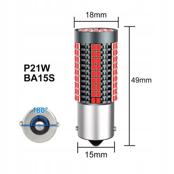 P21W LED-LAMPA XSTORM RÖD STOP CANBUS BA15S