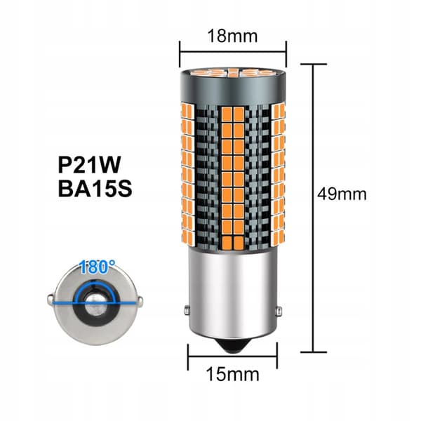 P21W LED XSTORM PÆRE ORANGE BLINKLYS