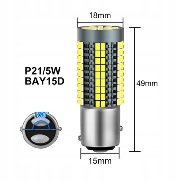 P21/5W LED-pære XSTORM dobbeltglødetråd BAY15D kan