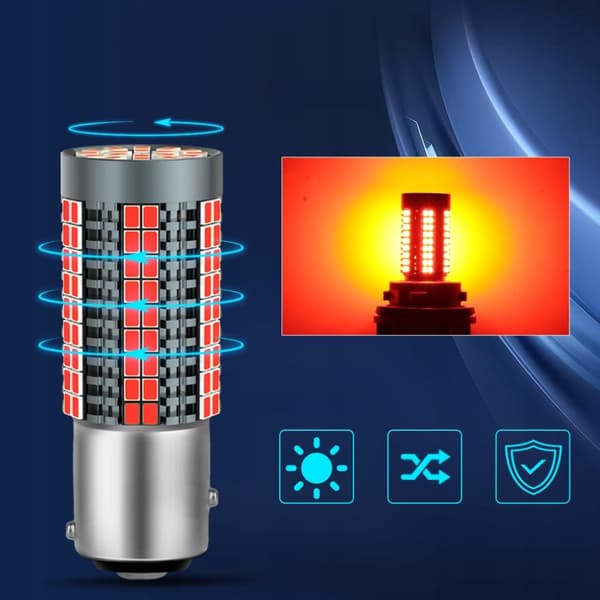 P21/5W LED-lampa röd XSTORM dubbeltråd