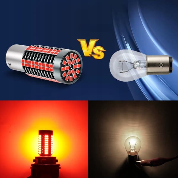 P21/5W LED-lampa röd XSTORM dubbeltråd