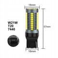 Miniatyrbild 3 av 7: W21W T20 LED XSTORM DRL BACKGÅLDA