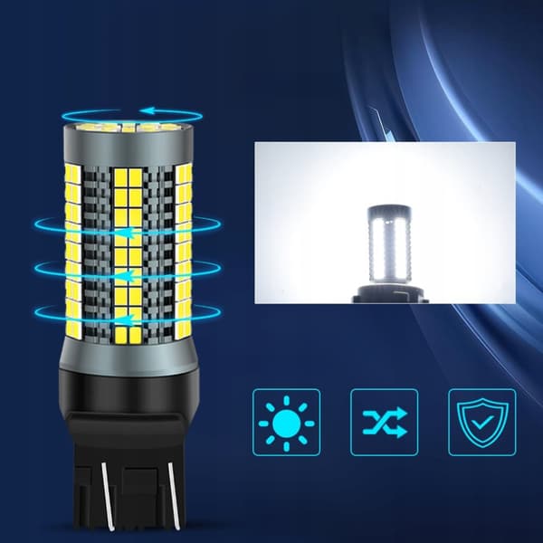 W21/5W T20 LED XSTORM DRL peruutusvalopolttimo