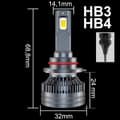 Miniatyrbillede 2 af 11: MINI PÆRER HB3 HB4 LED XSTORM 110W 23000LM DÅSE