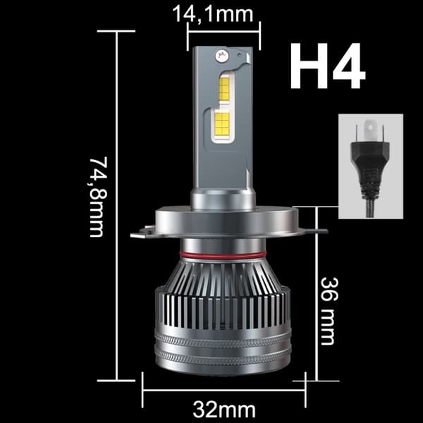 MINI-LAMPOR H4 LED XSTORM 110W 23000LM CANBUS-STRÖM