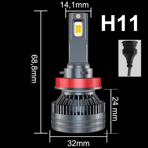 MINI-LAMPOR H11 LED XSTORM 110W 23000LM CAN STRONG