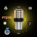 Miniatyrbillede 2 af 7: LED-pære PY21W XSTORM ORANGE DÅSERETNING