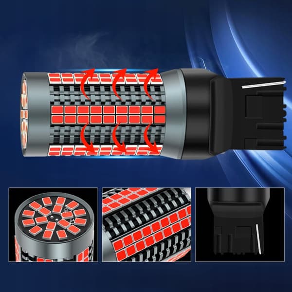 LED-pære W21W T20 XSTORM RØD STOP CANBUS