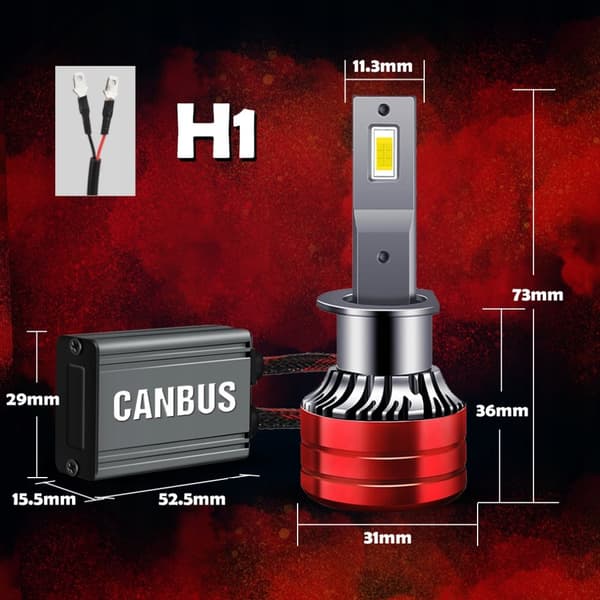 H1 LED-pærer XSTORM 120W 22000LM KRAFTIG CANBUS