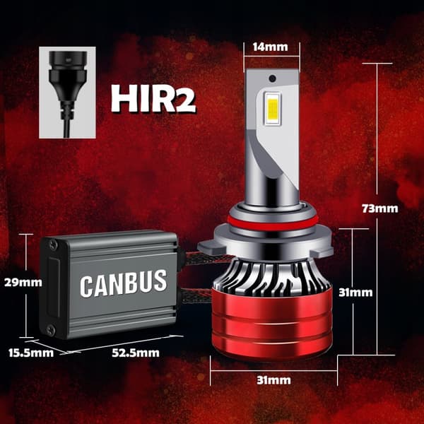 HIR2 LED-pærer XSTORM 120W 22000LM KRAFTFULD CANBUS