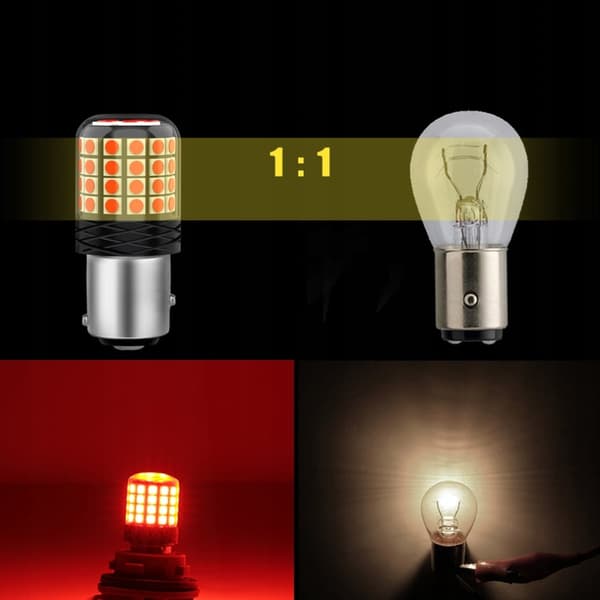 P21/5W LED-lampa röd dubbeltråd XSTORM-burk