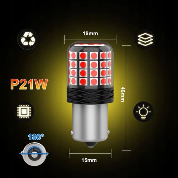 P21W LED Röd Stoplampa Can BA15S XSTORM