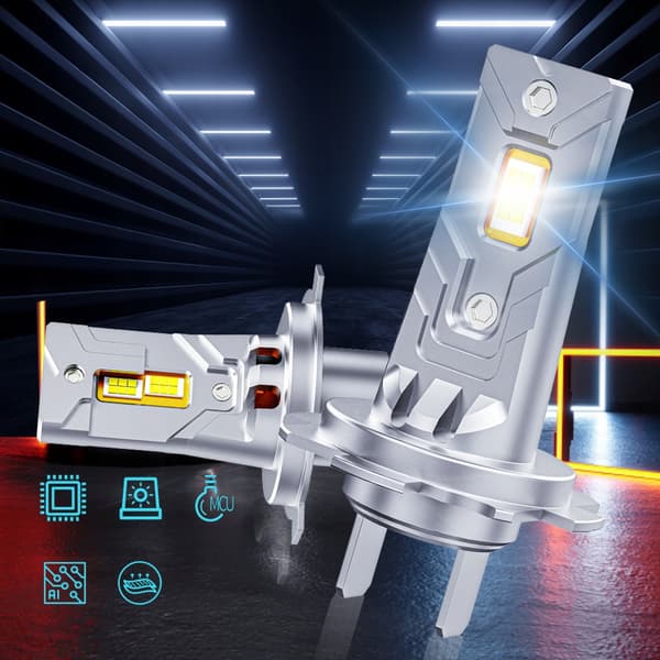 H4 LED-pærer eftermonteret 1 til 1 5500K superhvide