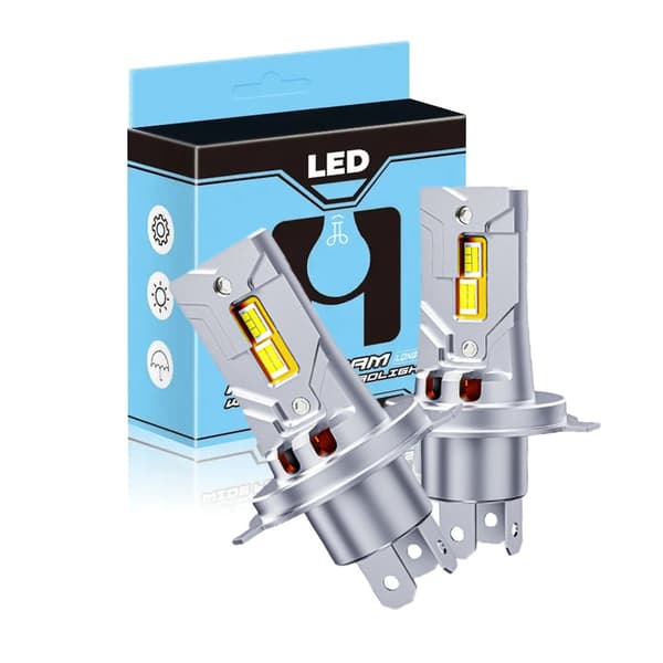 H4 LED-pærer eftermonteret 1 til 1 5500K superhvide