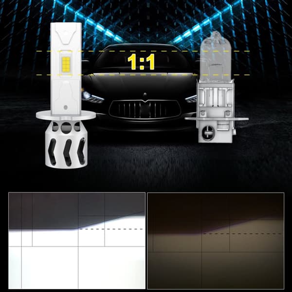 H3 XSTORM LED-LAMPOR 1 TILL 1 MER LJUS SLIM PASSFORM
