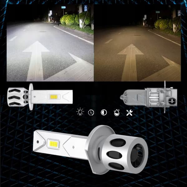 H3 XSTORM LED-LAMPOR 1 TILL 1 MER LJUS SLIM PASSFORM