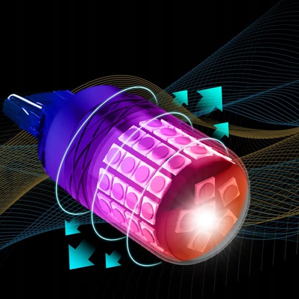 W21W T20 LED XSTORM DRL BACKGLOPP CANBUS VARSELBJUDS