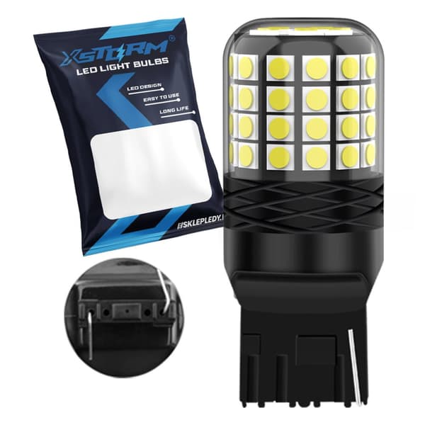 W21W T20 LED XSTORM DRL BACKGLOPP CANBUS VARSELBJUDS