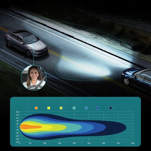 LED-PÆRER H7 QERK 1 TIL 1 MERE LYS KAN EFTERMONTERES PERFEKT PASFORM