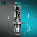Miniatyrbillede 2 af 11: LED H4 PÆRER QERK 1 TIL 1 MERE LYS KAN EFTERMONTERES PERFEKT PASFORM