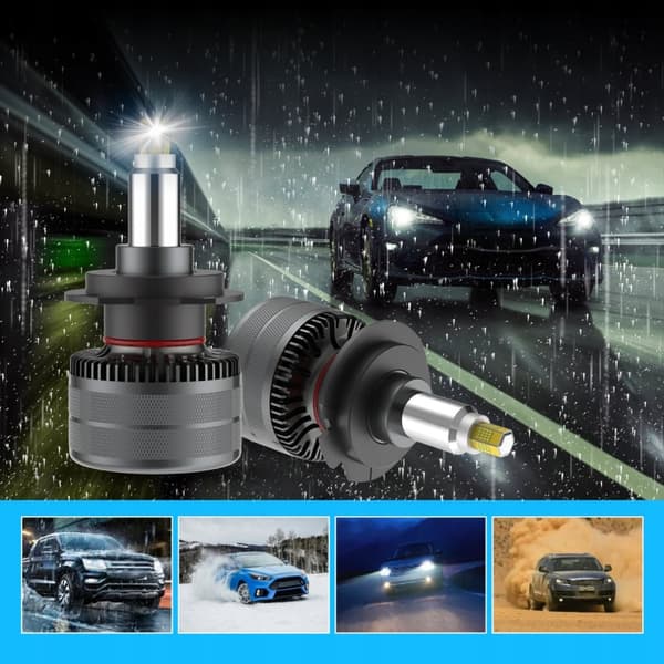 LED-PÆRER H7 XSTORM 150W 360° 24000LM EFFEKT TIL LANGT EFTERMONTERINGSLINSE