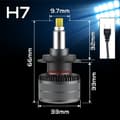 Miniatyrbillede 2 af 11: LED-PÆRER H7 XSTORM 150W 360° 24000LM EFFEKT TIL LANGT EFTERMONTERINGSLINSE