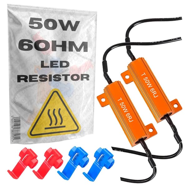 LED-MODSTANDE 50W 6Ohm CANBUS-DEKODERFILTERMODSTAND BRÆNDT PÆREFEJL