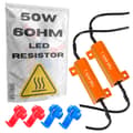 Miniatyrbillede 1 af 3: LED-MODSTANDE 50W 6Ohm CANBUS-DEKODERFILTERMODSTAND BRÆNDT PÆREFEJL