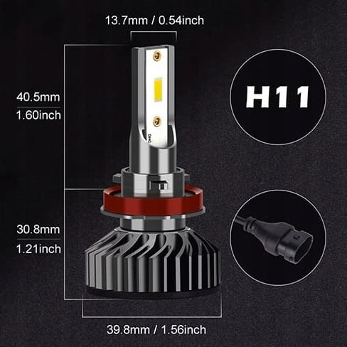 MINI LED-PÆRER H11 H8 H9 XSTROM CPS1860 20000LM DÅSE 100W KRAFTFULD