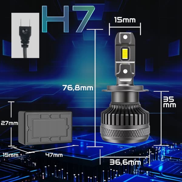 TEHOKKAAT AUTON LED-POLTTUMAT H7 XSTORM R45 130W 30000LM CANBUS-JÄLKIASENNUS