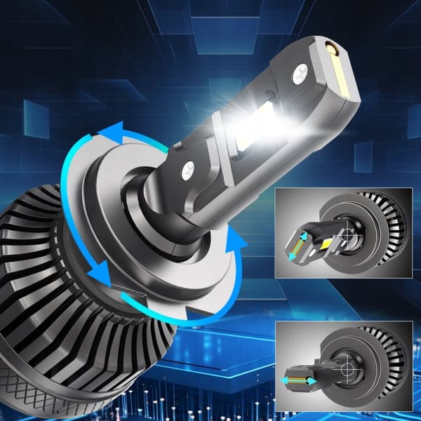 KRAFTFULLA LED-LAMPOR FÖR BILAR H1 XSTORM R45 130W 30000LM CANBUS-EFTERMONTERING