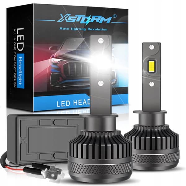 KRAFTFULLA LED-LAMPOR FÖR BILAR H1 XSTORM R45 130W 30000LM CANBUS-EFTERMONTERING
