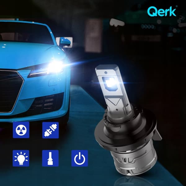 QERK E4 H13 EFTERMONTERING LED-PÆRER 120W 6000K CANBUS-AFSKÆRING