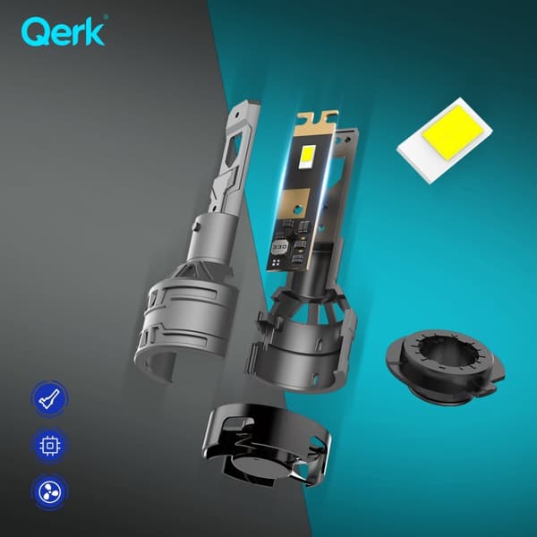 LED-LAMPOR H7 QERK E4 EFTERMONTERING 120W 6000K CANBUS-AVBRYTNING