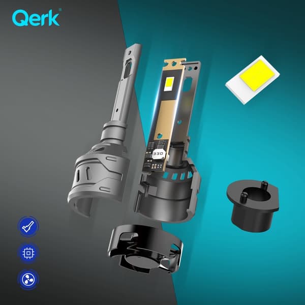 QERK E4 H1 EFTERMONTERING LED-PÆRER 120W 6000K CANBUS-AFSKÆRING