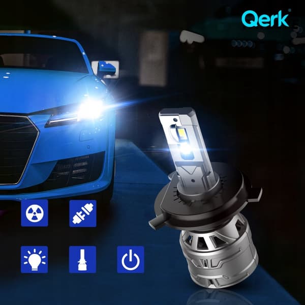 LED-LAMPOR H4 QERK E4 EFTERMONTERING 120W 6000K CANBUS-AVBRYTNING