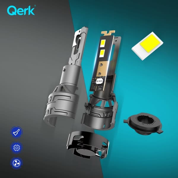 LED-LAMPOR H4 QERK E4 EFTERMONTERING 120W 6000K CANBUS-AVBRYTNING