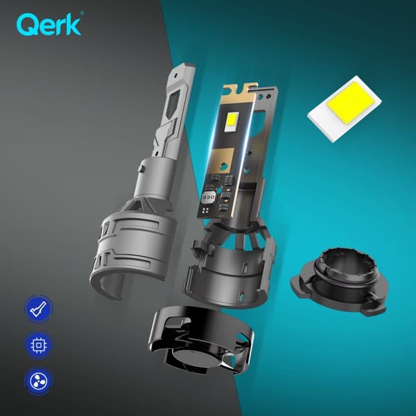 LED-LAMPOR HB3 QERK E4 EFTERMONTERING 120W 6000K STARK CANBUS-AVSÄNDNING 9005