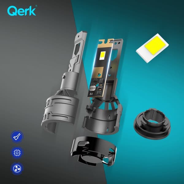 LED-LAMPOR H11 QERK E4 EFTERMONTERING 120W 6000K CANBUS-AVBRYTNING